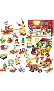 Adventskalender 2024 Bausteine Set - 24 Tage Weihnachten Countdown Gebäude - Bild 1 von 7