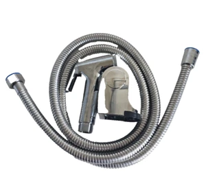 Unbranded Silver Stainless Steel BIDET/Diaper Sprayer Toilet Hand Held Cleaning - Picture 1 of 3