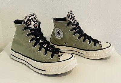 Top alto Converse Chuck Taylor 70 165504C oliva/guepardo para mujer 7,5 Foto 1 de 4