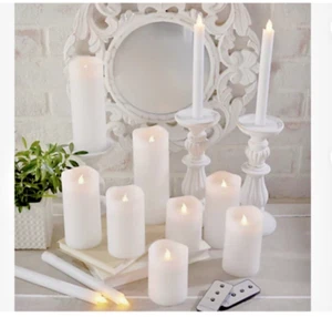 Home Reflections 12pc Ultimate Flameless Candle Set-WHITE - Picture 1 of 3