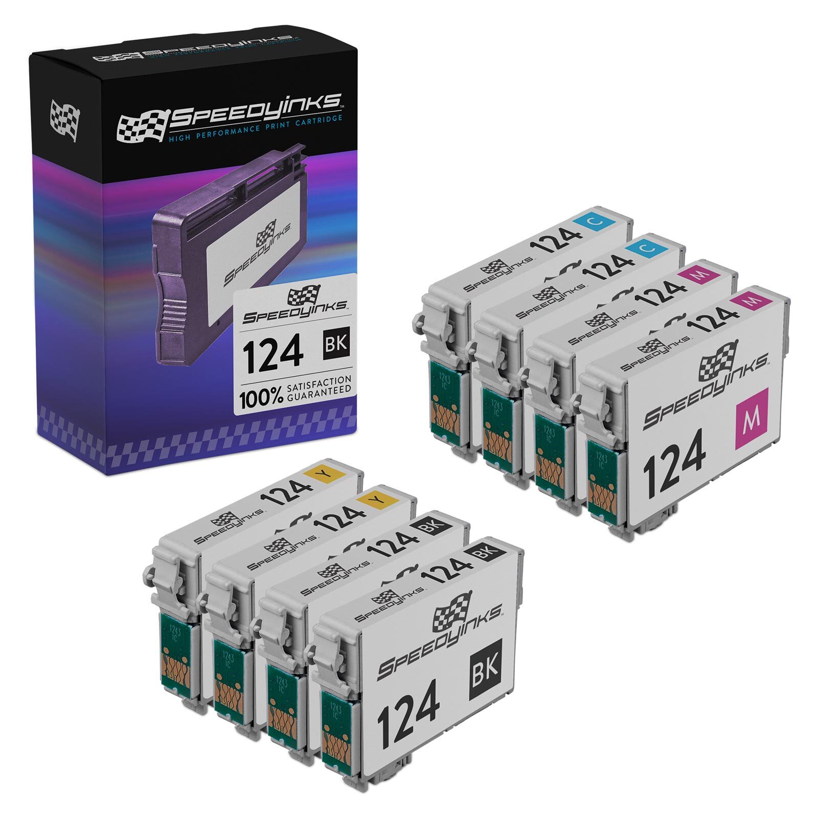 8PK Reman Black \u0026 Color Printer for 
