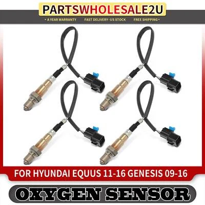 4x Sensor de oxígeno O2 aguas arriba y aguas abajo para Hyundai Genesis Equus Kia Borrego Foto 1 de 4