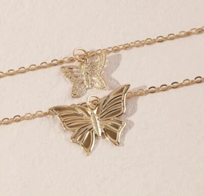 Stainless Steel Butterfly Crystal Necklace Transformation by Madi - Image 1 of 4