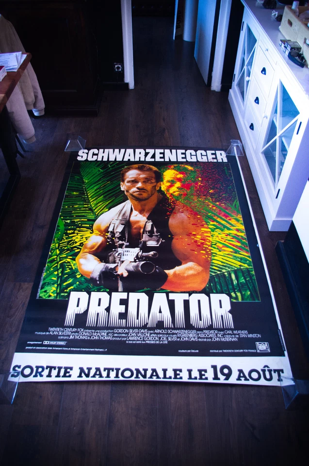 Predator 🎬 Advance French Shelter Rolled DS Vintage Movie Poster Original 1987 - Bild 1 von 4