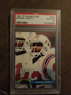 1991 Stadium club Ronnie Lippett PSA 10 - Image 1 of 3