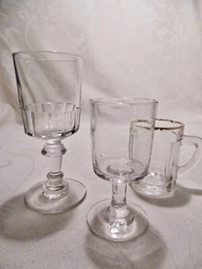 LOT 3 PETITS VERRES ANCIENS DÉPAREILLÉS - Imagen 1 de 6