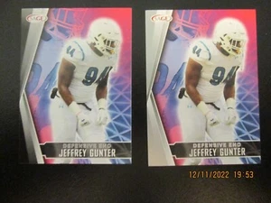 2-JEFFREY GUNTER BENGALS 2022 SAGE LOW SERIES BASE & SILVER ROOKIE CARD #25 - Picture 1 of 2