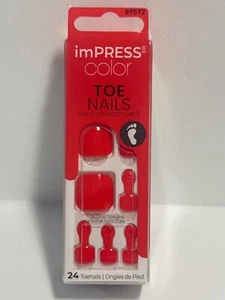 Kiss impress Color Toenails Press-On Pedicure,U CHOOSE,BUYMORESAVE+CombineShip - Picture 1 of 23