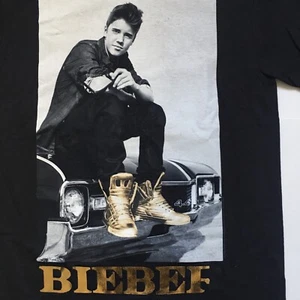 Camiseta Vintage Justin Bieber Negra Adulto Talla Mediana - Imagen 1 de 12