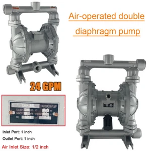 Luftbetriebene Doppelmembranpumpe pneumatisch 1" Einlass Auslass Erdöl Flüssigkeiten USA - Bild 1 von 12