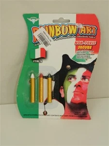 Trucco tricolore per viso tifo Italia verde bianco rosso stadio T336 - Foto 1 di 1