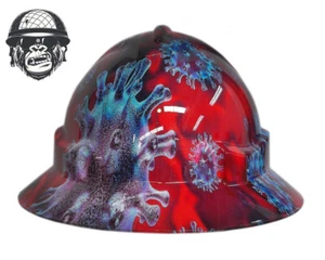 Custom Hydrographic Safety Hard Hat VIRUS PRO CHOICE WIDE BRIM - Picture 1 of 7