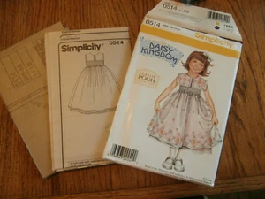 Simplicity DAISY KINGDOM Press pattern 0514 sz 5,6.6x with pleated bodice - Picture 1 of 2
