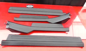 02 03 04 05 06 NISSAN ALTIMA DOOR SILL SCUFF PLATE CARPET TRIM SET X4 OEM BLACK - Picture 1 of 8