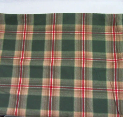 Eddie Bauer Plaid Green Red Coton Flannel Twin Duvet Cover - Image 1 of 4