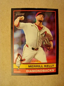 2025 Topps Heritage rifrattore cromato nero #287 Merrill Kelly #'d 22/76 - Foto 1 di 2