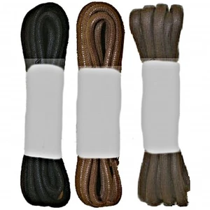 Fuerte Pesado Cordón Encerado Zapatos Cordones Bota Cordones, Cordones de Zapatos 140 cm De Largo Hecho en el Reino Unido - Imagen 1 de 8