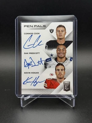 2016 Elite Pen Pals Triple Dak Prescott/Connor Cook/Kevin Hogan #PPT-CPH Rookie  - Image 1 of 2