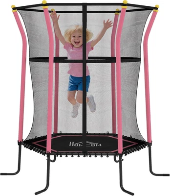 Trampolino Elastico per Bambini 3-10 Anni Con Ingresso a Cerniera E Pali Imbotti - Immagine 1 di 4
