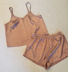 Mujeres Conjunto de Pantalones Cortos de Satén Prendas para Dormir Pijamas de Seda Rosa Sexy Cami Top Conjunto de Dos Piezas - Imagen 1 de 9