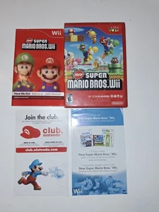 Original Box Case+ Artwork + Manual ONLY for NEW SUPER MARIO BROS. Nintendo Wii - Picture 1 of 2