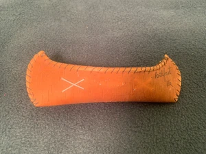 VINTAGE SOUVENIR HANDMADE 5" CANOE BELFAST, ME - Picture 1 of 11