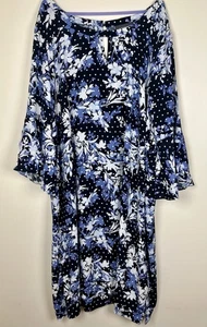 Autograph Dress Size 20. Floral Blue & White Plus Size - Picture 1 of 5