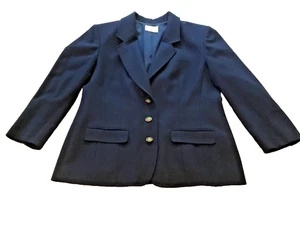 Traje Falda Vintage Años 80 Pendleton Para Mujer Azul Marino 2 Piezas 100% Lana Latón Botones - Imagen 1 de 15