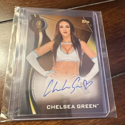 Tarjeta autografiada Chelsea Green WWE Topps 2019 NXT RC 78/99 campeón AAA de EE. UU. Foto 1 de 2