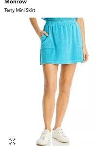 Falda Monrow Mujer XL Azul Francesa Bolsillos Cortos Cintura Elástica Ranking Caminar - Imagen 1 de 9