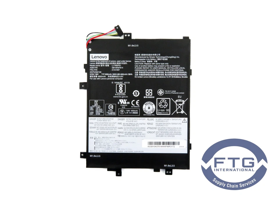 01AV467 Genuine Battery for Lenovo Tablet 10 - Image 1 of 1