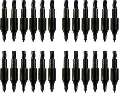 24 Pcs Steel 100 Grain Archery Arrow Field Points Field Tips - Practice Target & - Image 1 of 4