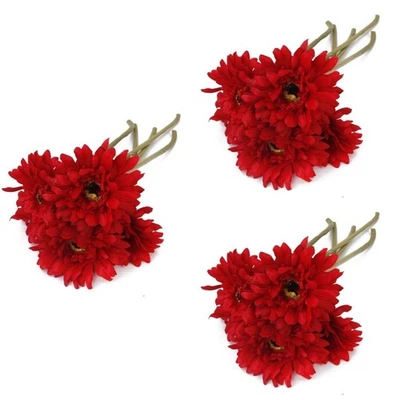  3 Count Kunstblume Blumen Kunstblüten Künstliche Blumenarrangement - Bild 1 von 4