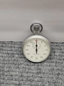 Swiss Made S/P C6560 Stop Watch WORKING - Picture 1 of 3