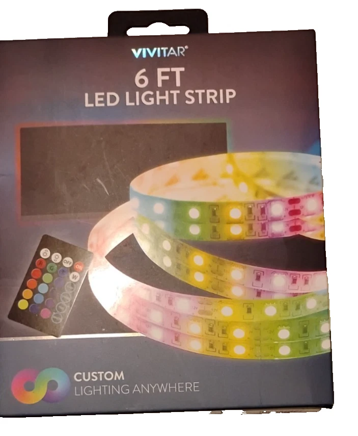 Vivitar LED Light Strip 6 FT with Remote Controller