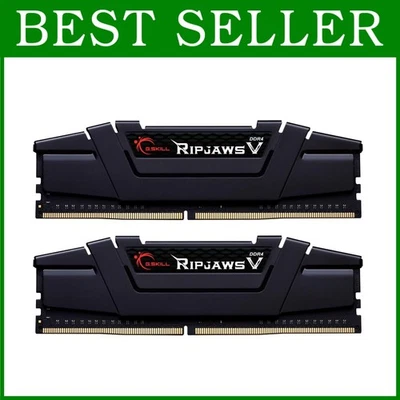 Black RipjawsV Series RAM - 16GB DDR4 CL16 U-DIMM - Image 1 of 4