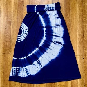 Justice Girls Blue Navy Bohemian Hippie Sz M Tie-Dye Keene-Length Lightweight - Picture 1 of 6