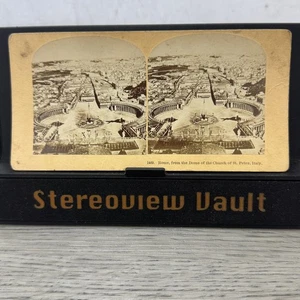 Roma desde la cúpula de San Pedro Stereoview Kilburn Brothers Littleton NH - Imagen 1 de 2