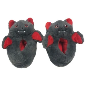 Toddler Boys & Girls Plush Gray Bat Halloween Slippers 9-10 - Picture 1 of 1