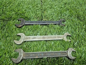 VINTAGE TW - SUPERSLIM - MADE IN ENGLAND 3/4"- 5/8" A/F OPEN ENDED SPANNER 3 OFF - Picture 1 of 9