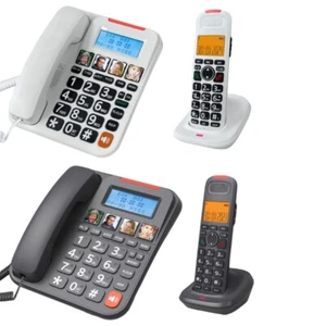 Fixed Phone with 1 Touches Loud Volumes Enhancement for Elderly Easy to Use - Zdjęcie 1 z 10