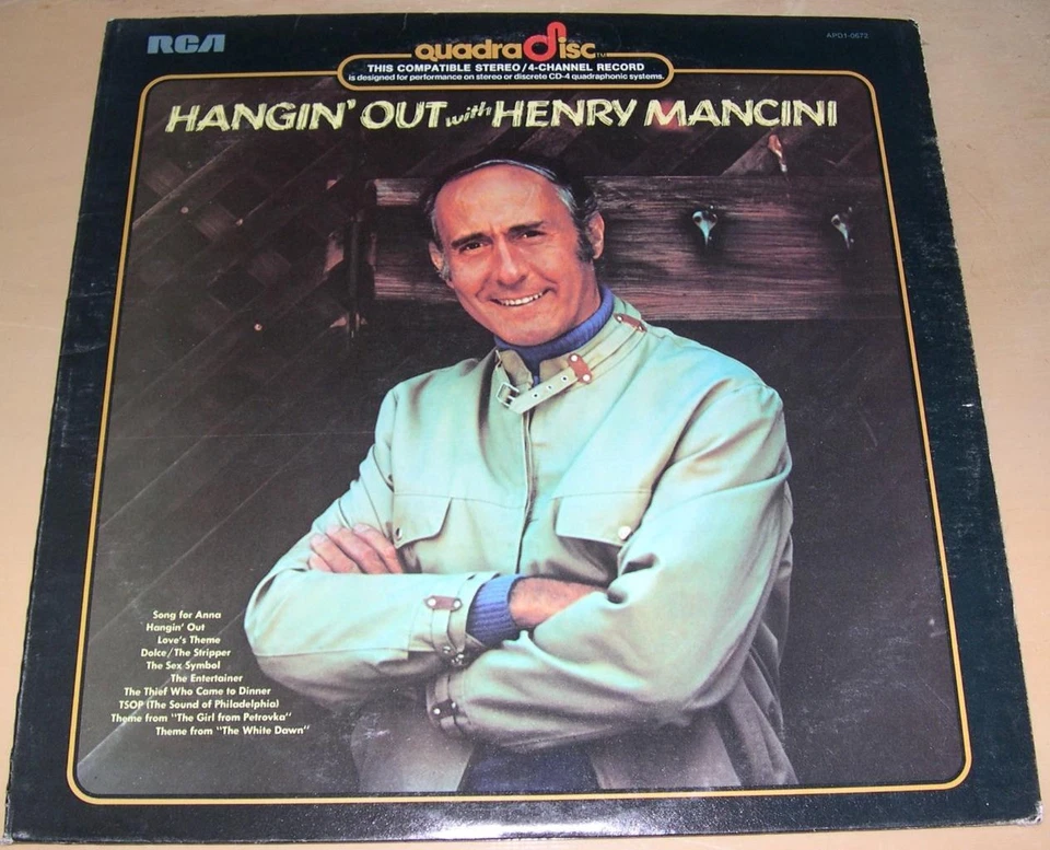 HENRY MANCINI -  Hangin' Out With Henry Mancini (LP, 1974, Quadradisc) VG+ - Image 1 of 1