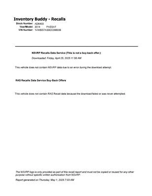 Used Front Left Seat Belt Front fits: 2014 Volkswagen Passat bucket seat driver - Image 1 of 4