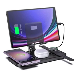 Wireless Charger for Samsung, 4 in 1 Charging Station for Samsung, Foldable C... - Picture 1 of 7