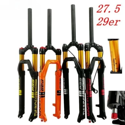 Forcella anteriore pneumatica mountain bike 27,5/29 pollici comando spalla filo controllo smorzamento - Immagine 1 di 4