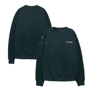 YONEX 24F/W Unisex Overfit Fleece Badminton Sweatshirt Casual Green 243TL002U - Picture 1 of 6
