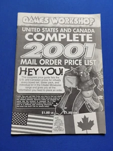 Games Workshop United States and Canada Complete Mail Order Price List - Picture 1 of 2