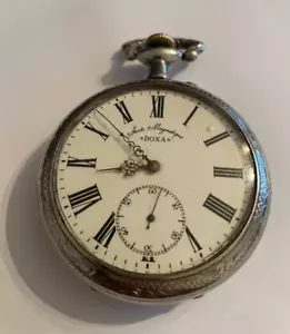 Antique Doxa Pocket Watch Lokomotiv Open Face Rare 1905 Anti Magneticue - Picture 1 of 14