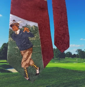 Vintage Gant Herren Golf Krawatte Krawatte Krawatte importierte Seide USA Puffer Neuheit - Bild 1 von 7
