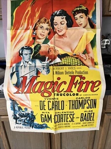 Vintage Original 1955 "Magic Fire" einseitiges Filmplakat, 27" x 41" - Bild 1 von 16